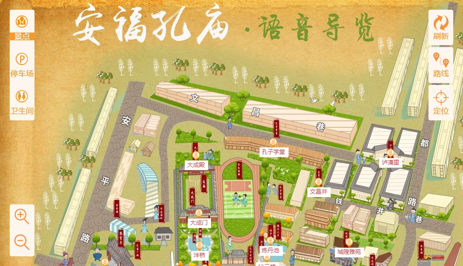 运城手绘地图：智慧景区智能化服务的延伸